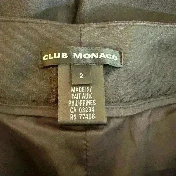 Club Monaco Women Black Wool Blend Career Dress Pants Sz 2 - Picture 5 of 8